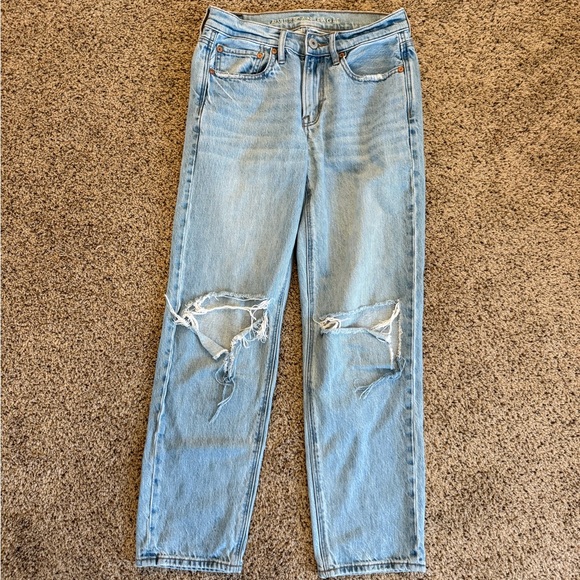 American Eagle Outfitters Light Blue 90s Straight Jeans - Picture 2 of 3